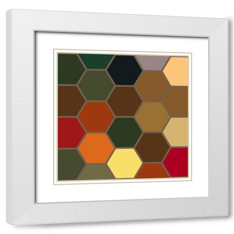 Bright Hive XIV White Modern Wood Framed Art Print with Double Matting by Grayscale