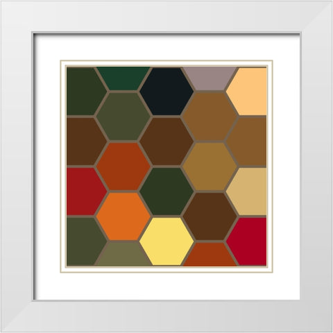 Bright Hive XIV White Modern Wood Framed Art Print with Double Matting by Grayscale