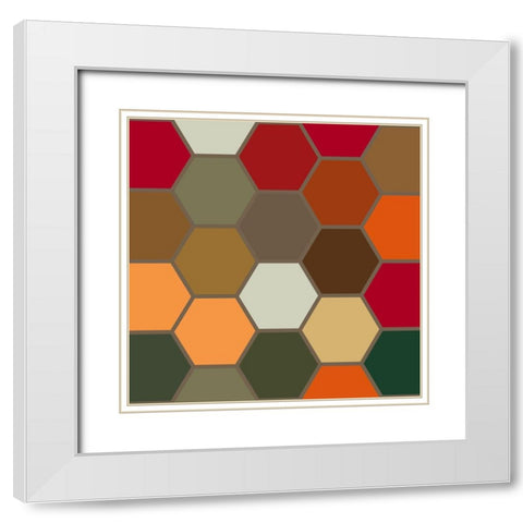 Bright Hive XVII White Modern Wood Framed Art Print with Double Matting by Grayscale