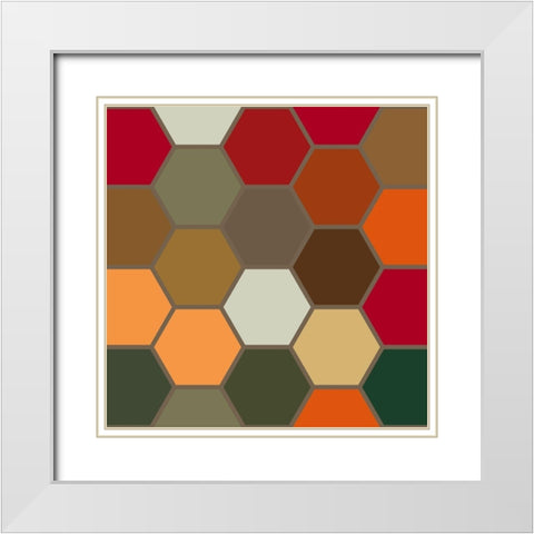Bright Hive XVII White Modern Wood Framed Art Print with Double Matting by Grayscale