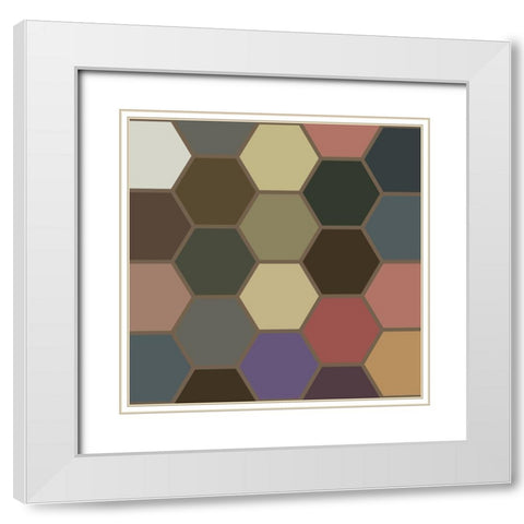 Soft Hive X White Modern Wood Framed Art Print with Double Matting by Grayscale
