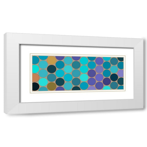 Cool Circles VI White Modern Wood Framed Art Print with Double Matting by Grayscale