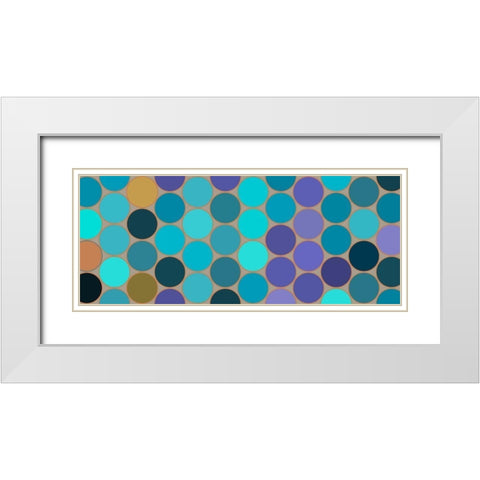 Cool Circles VI White Modern Wood Framed Art Print with Double Matting by Grayscale