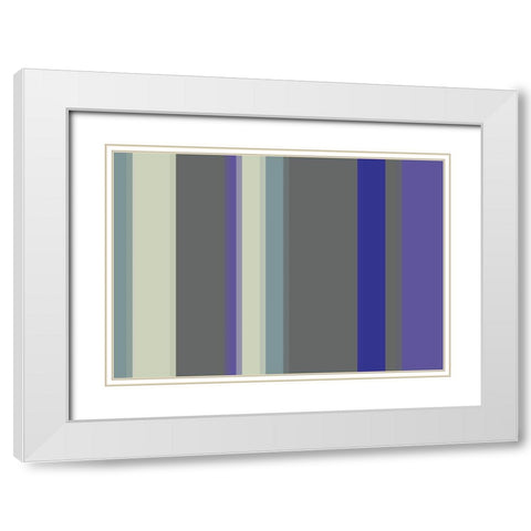 Cool Stripes IV White Modern Wood Framed Art Print with Double Matting by Grayscale
