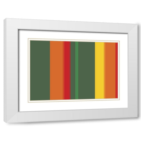 Bright Stripes XV White Modern Wood Framed Art Print with Double Matting by Grayscale