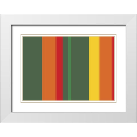 Bright Stripes XV White Modern Wood Framed Art Print with Double Matting by Grayscale