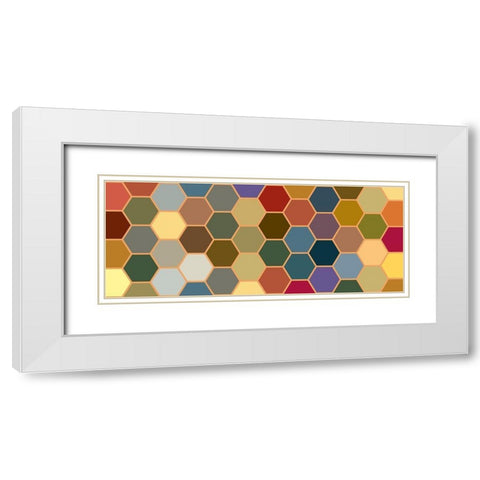 Bright Hive XXI White Modern Wood Framed Art Print with Double Matting by Grayscale