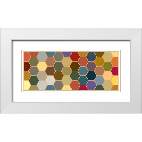 Bright Hive XXI White Modern Wood Framed Art Print with Double Matting by Grayscale