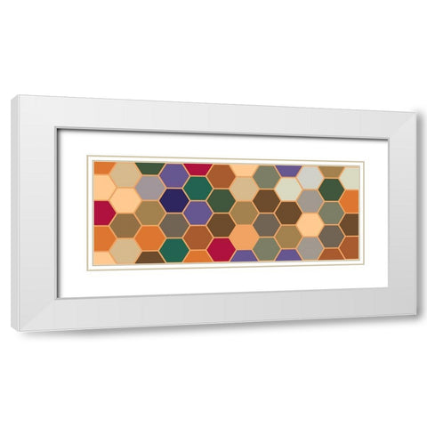 Bright Hive XXII White Modern Wood Framed Art Print with Double Matting by Grayscale