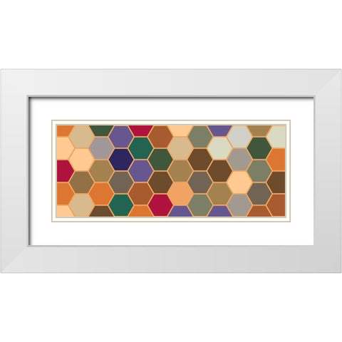 Bright Hive XXII White Modern Wood Framed Art Print with Double Matting by Grayscale