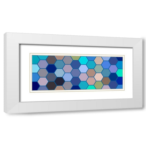 Cool Hive I White Modern Wood Framed Art Print with Double Matting by Grayscale