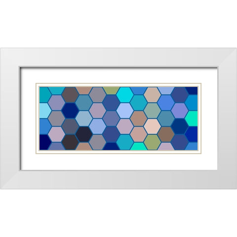 Cool Hive I White Modern Wood Framed Art Print with Double Matting by Grayscale