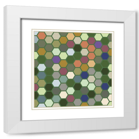 Small Hive X White Modern Wood Framed Art Print with Double Matting by Grayscale