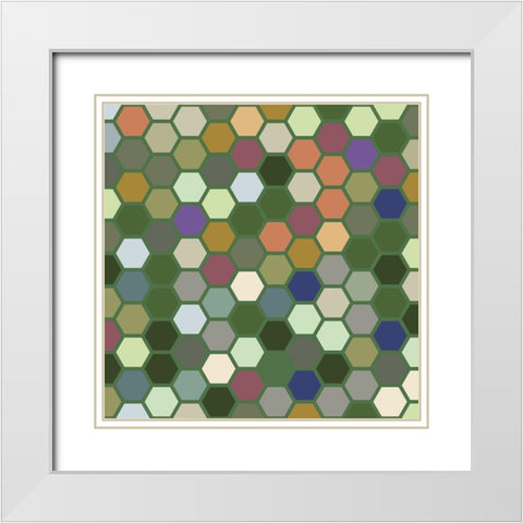 Small Hive X White Modern Wood Framed Art Print with Double Matting by Grayscale