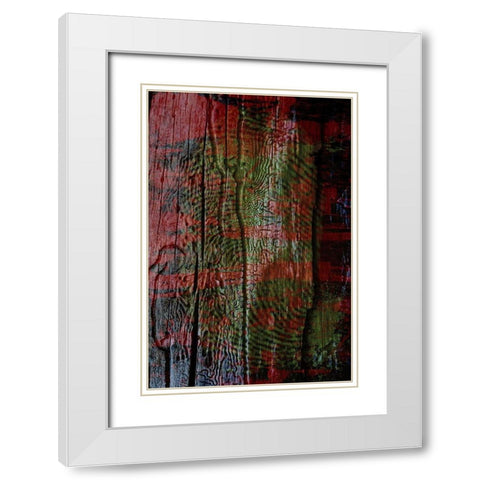 Wood Paint Print I White Modern Wood Framed Art Print with Double Matting by Grayscale