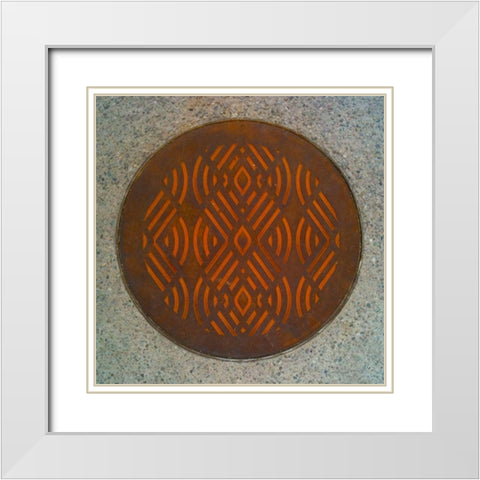 Rust Cover I White Modern Wood Framed Art Print with Double Matting by Grayscale