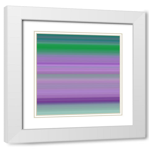Cool Pinstripes II White Modern Wood Framed Art Print with Double Matting by Grayscale