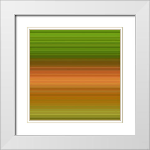 Green Pinstripes III White Modern Wood Framed Art Print with Double Matting by Grayscale
