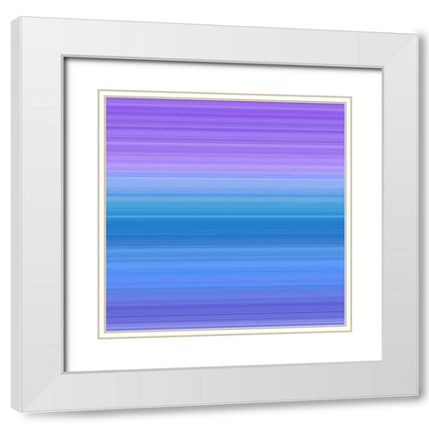 Cool Pinstripes III White Modern Wood Framed Art Print with Double Matting by Grayscale