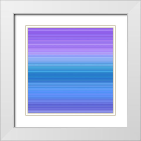 Cool Pinstripes III White Modern Wood Framed Art Print with Double Matting by Grayscale