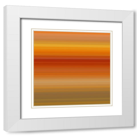 Warm Pinstripes II White Modern Wood Framed Art Print with Double Matting by Grayscale
