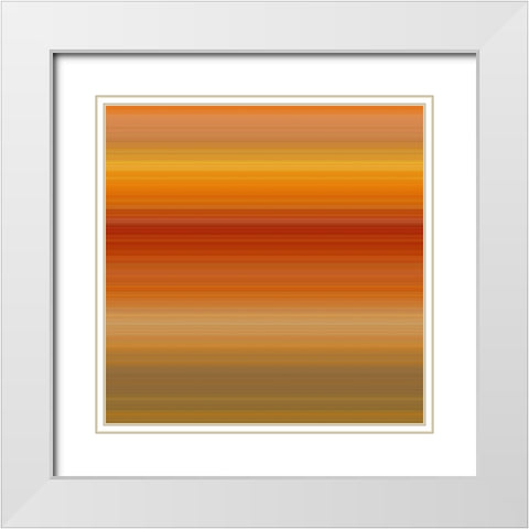 Warm Pinstripes II White Modern Wood Framed Art Print with Double Matting by Grayscale