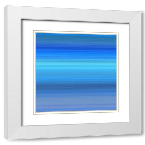 Cool Pinstripes IV White Modern Wood Framed Art Print with Double Matting by Grayscale