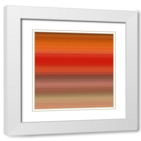 Warm Pinstripes III White Modern Wood Framed Art Print with Double Matting by Grayscale