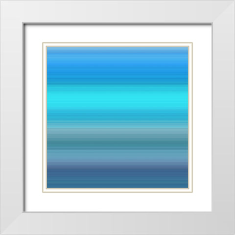 Cool Pinstripes V White Modern Wood Framed Art Print with Double Matting by Grayscale