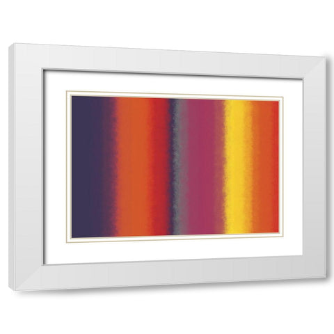 Bright Texture Stripes I White Modern Wood Framed Art Print with Double Matting by Grayscale
