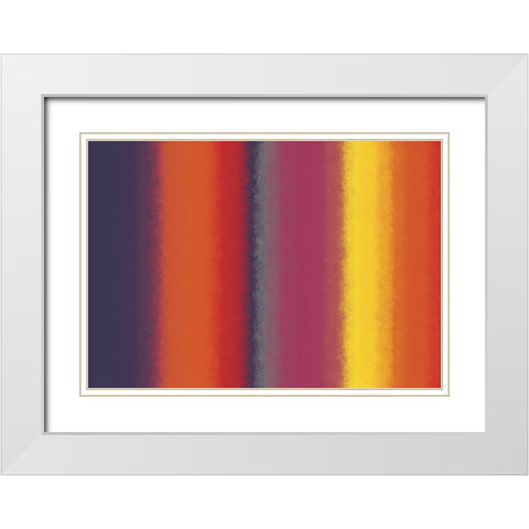 Bright Texture Stripes I White Modern Wood Framed Art Print with Double Matting by Grayscale