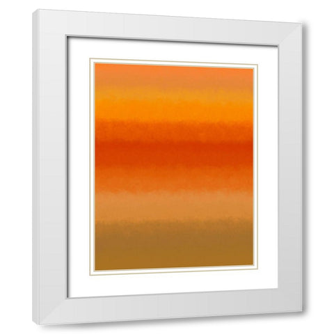 Warm Texture Stripes I White Modern Wood Framed Art Print with Double Matting by Grayscale