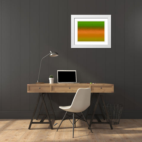 Green Texture Stripes II White Modern Wood Framed Art Print with Double Matting by Grayscale