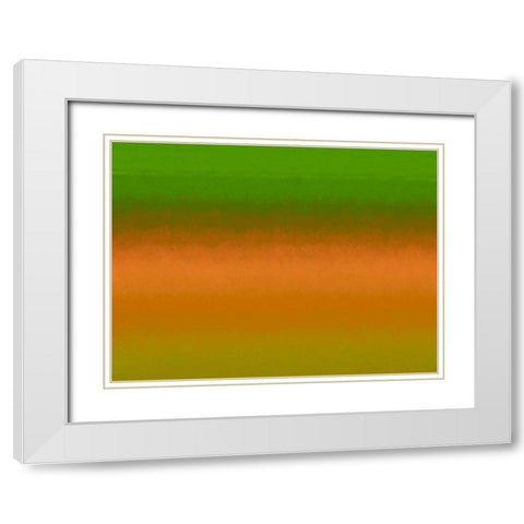 Green Texture Stripes II White Modern Wood Framed Art Print with Double Matting by Grayscale
