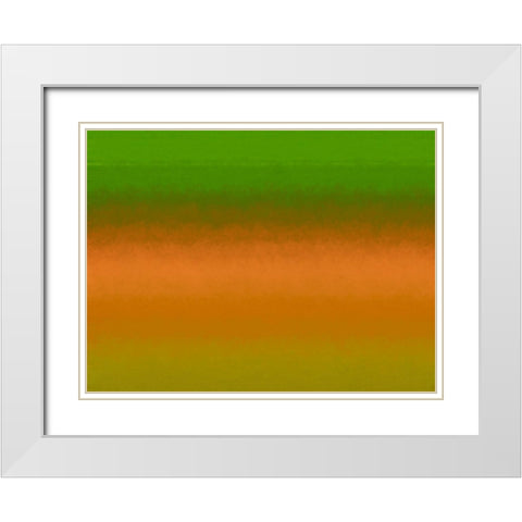 Green Texture Stripes II White Modern Wood Framed Art Print with Double Matting by Grayscale