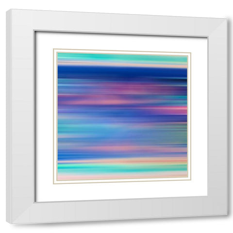 Bright Pinstripes II White Modern Wood Framed Art Print with Double Matting by Grayscale