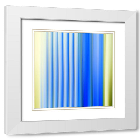 Paint Stripes I White Modern Wood Framed Art Print with Double Matting by Grayscale