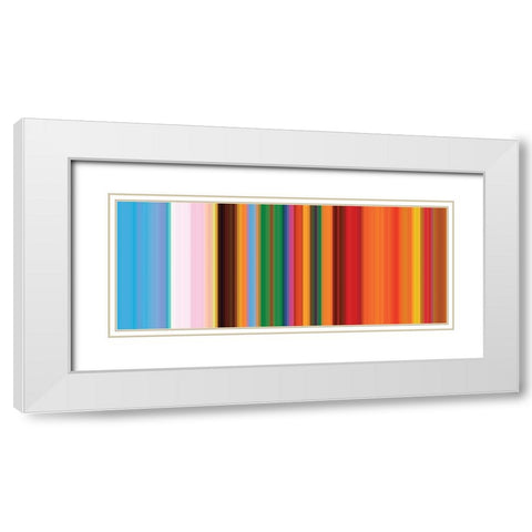 Bright Pinstripes III White Modern Wood Framed Art Print with Double Matting by Grayscale