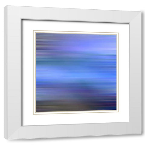 Cool Pinstripes VII White Modern Wood Framed Art Print with Double Matting by Grayscale