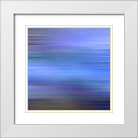 Cool Pinstripes VII White Modern Wood Framed Art Print with Double Matting by Grayscale