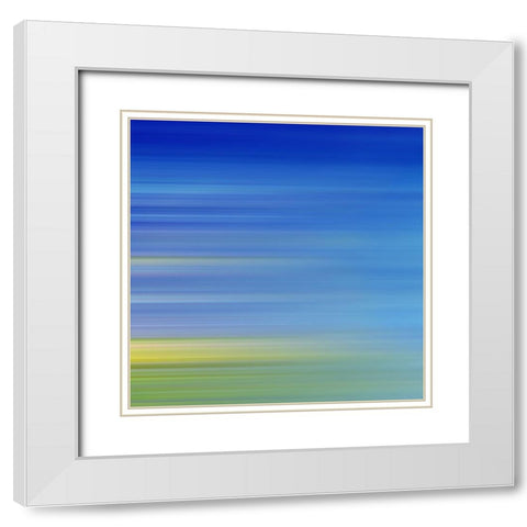 Cool Pinstripes VIII White Modern Wood Framed Art Print with Double Matting by Grayscale