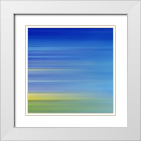 Cool Pinstripes VIII White Modern Wood Framed Art Print with Double Matting by Grayscale