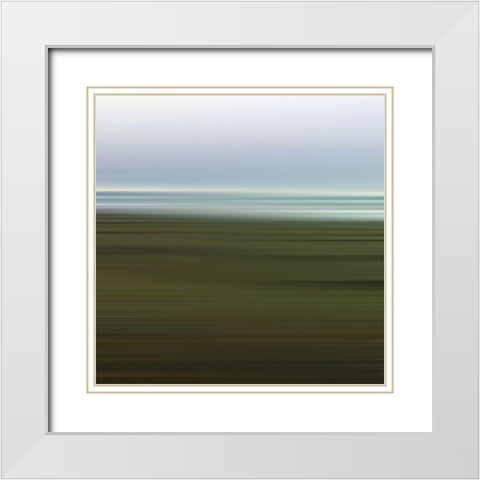 Cool Pinstripes IX White Modern Wood Framed Art Print with Double Matting by Grayscale