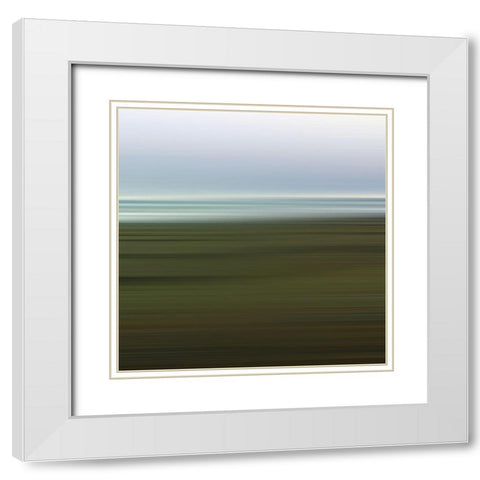 Cool Pinstripes X White Modern Wood Framed Art Print with Double Matting by Grayscale