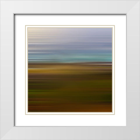 Natural Pinstripes I White Modern Wood Framed Art Print with Double Matting by Grayscale