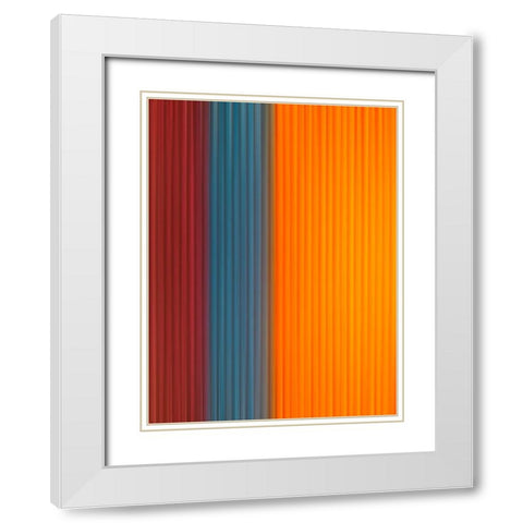 Fabric Pinstripes I White Modern Wood Framed Art Print with Double Matting by Grayscale