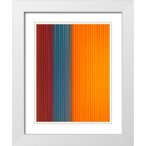Fabric Pinstripes I White Modern Wood Framed Art Print with Double Matting by Grayscale