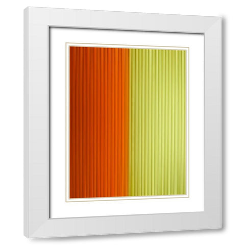 Fabric Pinstripes III White Modern Wood Framed Art Print with Double Matting by Grayscale