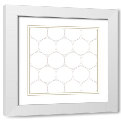 Isometric Hive VI White Modern Wood Framed Art Print with Double Matting by Grayscale