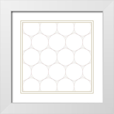 Isometric Hive VI White Modern Wood Framed Art Print with Double Matting by Grayscale